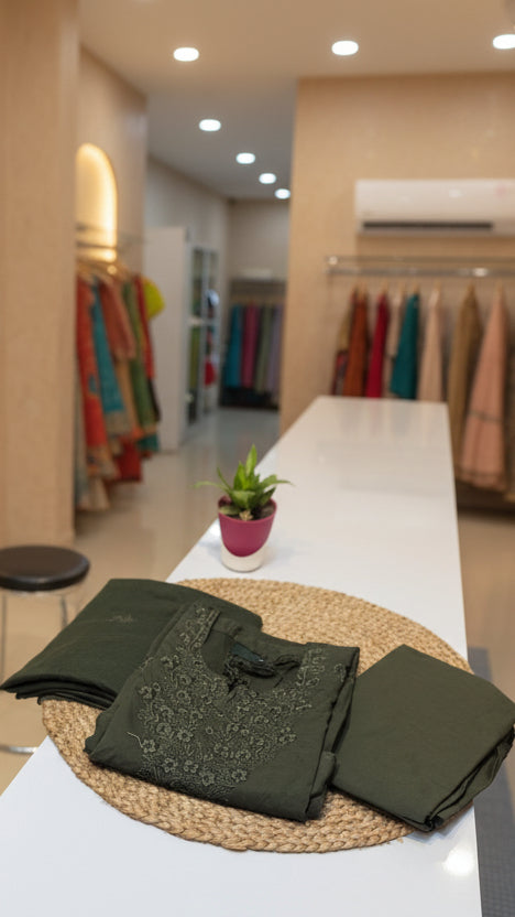 Ethnic kurta pant set display